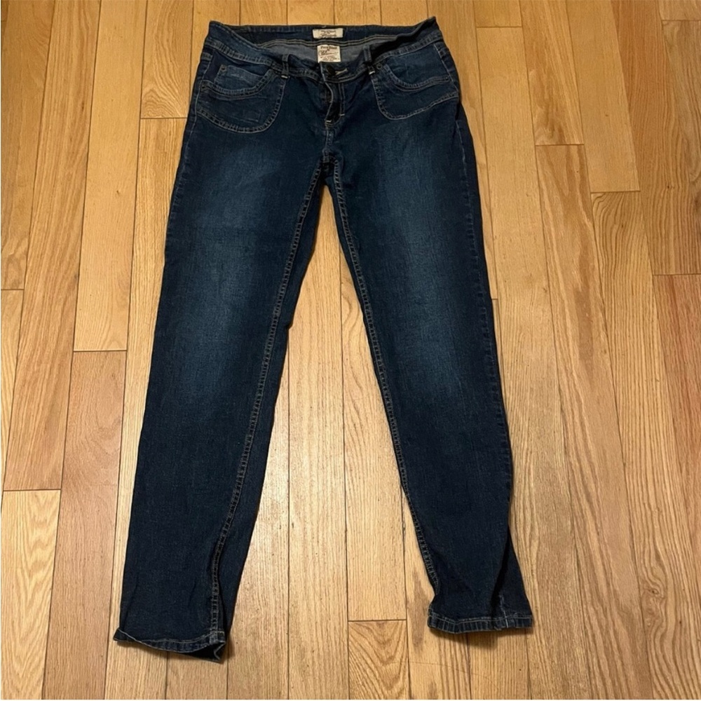 Y2K Women's Dark Wash Mid Rise Stretchy Skinny Jeans